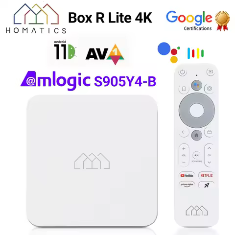 HOMATICS Box R Lite 4K TV Box Androidtv 12 Google &amp; Netflix Certified Amlogic S905Y4 2GB 32GB Support Dolby Atmos 4K AV1 H.265