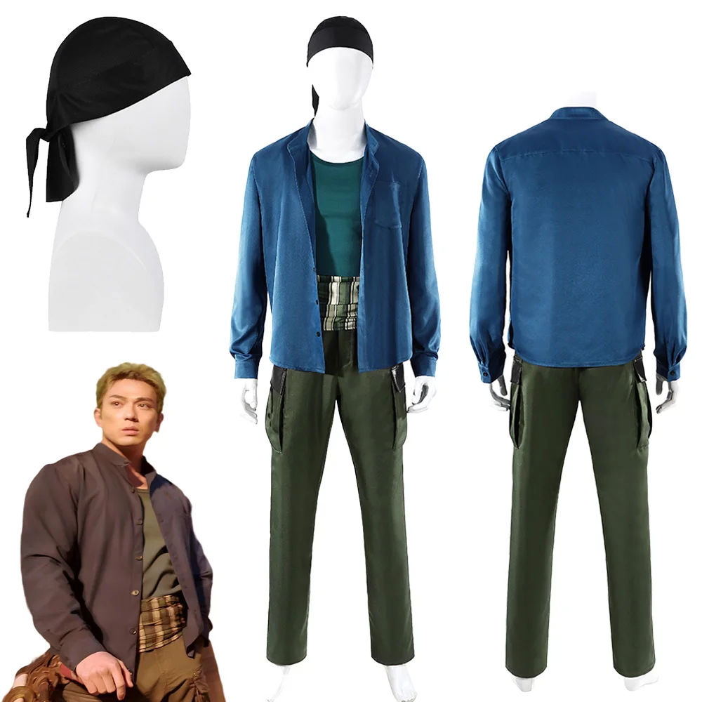 Pirate Roronoa Of Zoro Cosplay Fantasy Bandana Pants 2026 Live Action TV Pirate Costume Disguise Halloween Adult Men Outfits