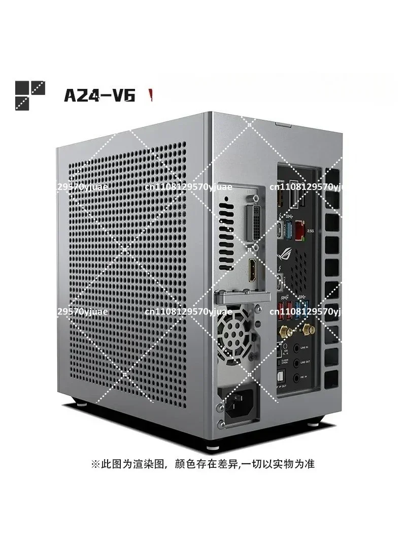Mini ITX Computer Case Dual Slot Half Height Graphics Card Compact 1U Power Supply Chassis 5.38L