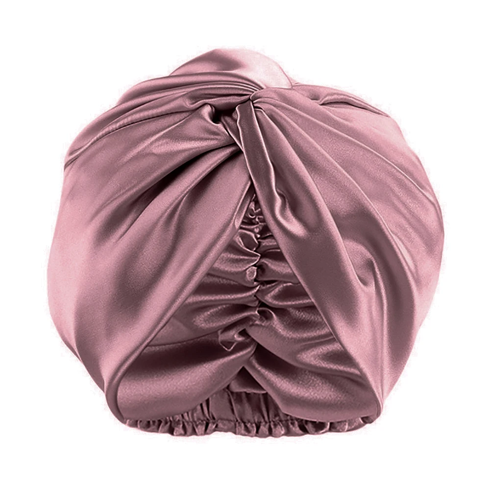 100% Real Mulberry Silk Turban Bonnests Sleeping Cap Night for Women Twisted Sleeping Hats Hair Wrap Headwrap 19 Momme