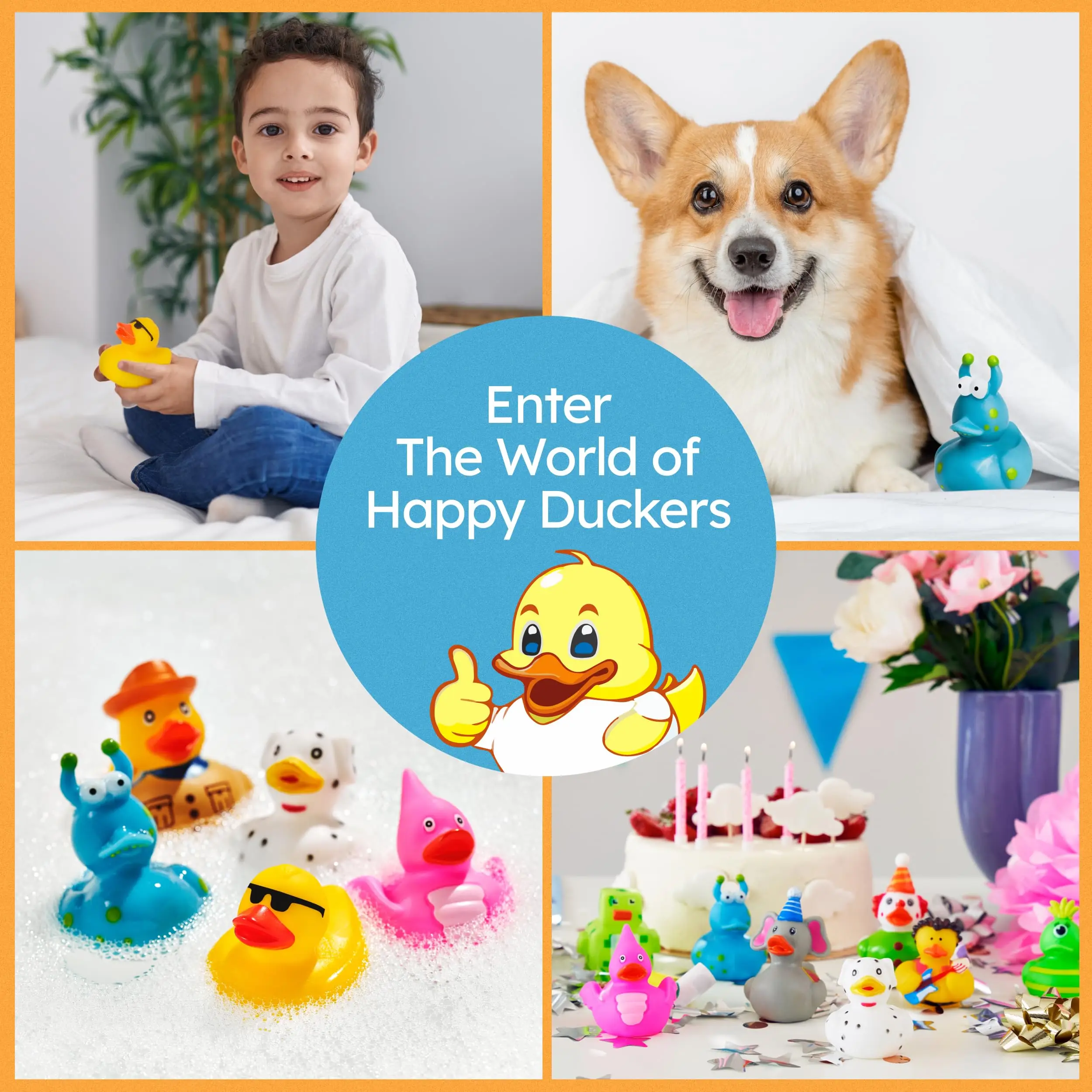 Rubber Ducks - 12 Piece Bulk Pack for Bath, Pool, Party, Cruise, Jeep Ducking, Decoration & More - Small Assorted Funny Toy Duck