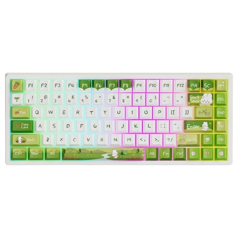 Noppoo Keycaps Mechanical Keyboard Factory High Sublimation Keycaps Complete Set Pbt Material Customized 126 Additional Keycaps