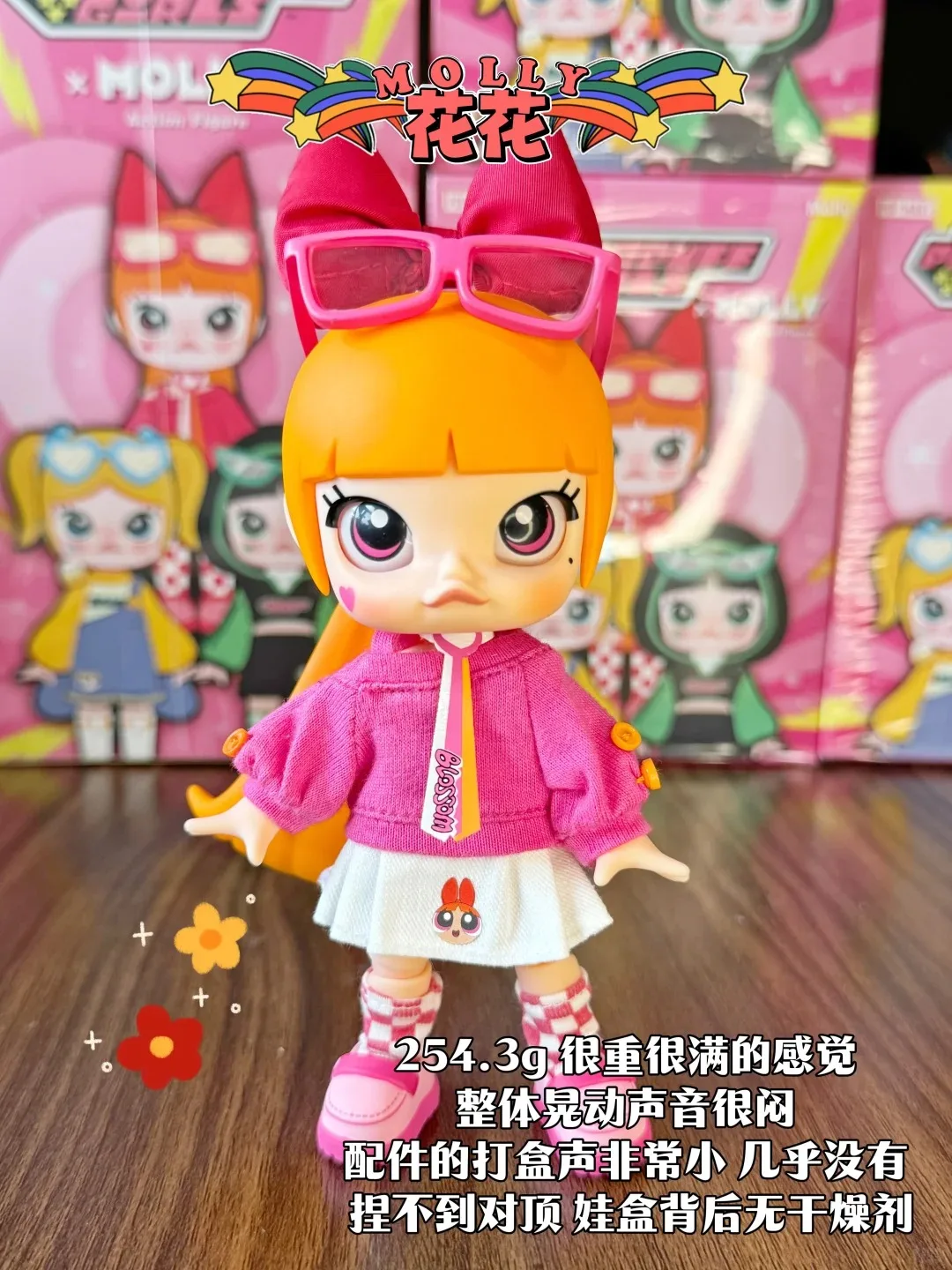 New. Molly Anime Character Kawaii Doll Moving Action Figure Cute Doll Collection Model Bubble Flower Surprise Gift Home Decor Ch