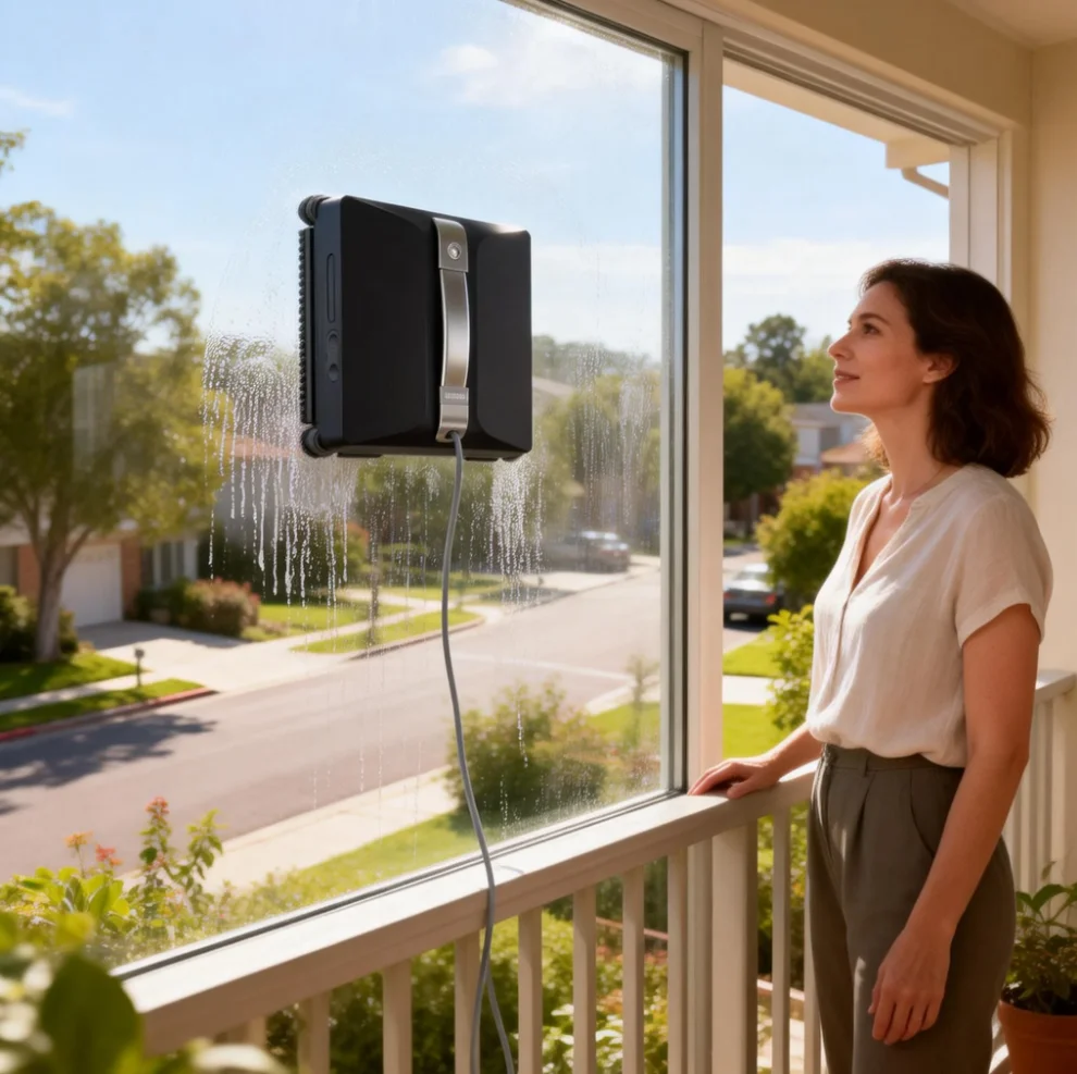 

Легкий полностью автоматический робот для мытья окон с бесщеточным двигателем, безопасный, экологичный, двусторонний, для домашнего использования