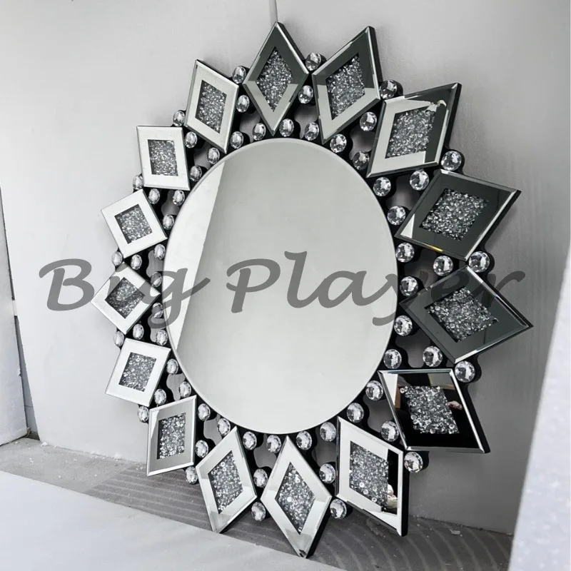 

Round Luxury Entrance Art Decorative Wall Mirror Living Room Foyer Sofa Background Bathroom Mirror