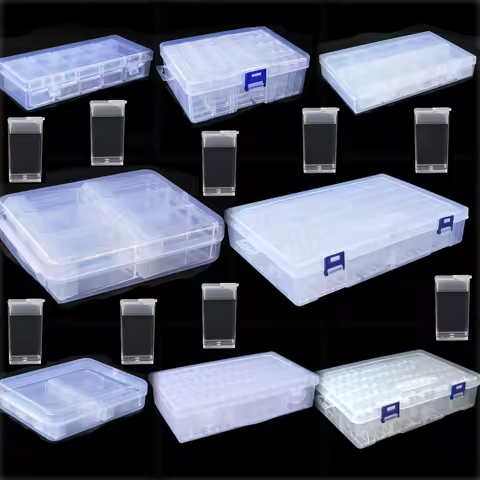 Diamond Art Painting Storage Containers with Label Stickers, Multi Grids Bead Box Storage for Jewelry, Art Kit Tool for Craft