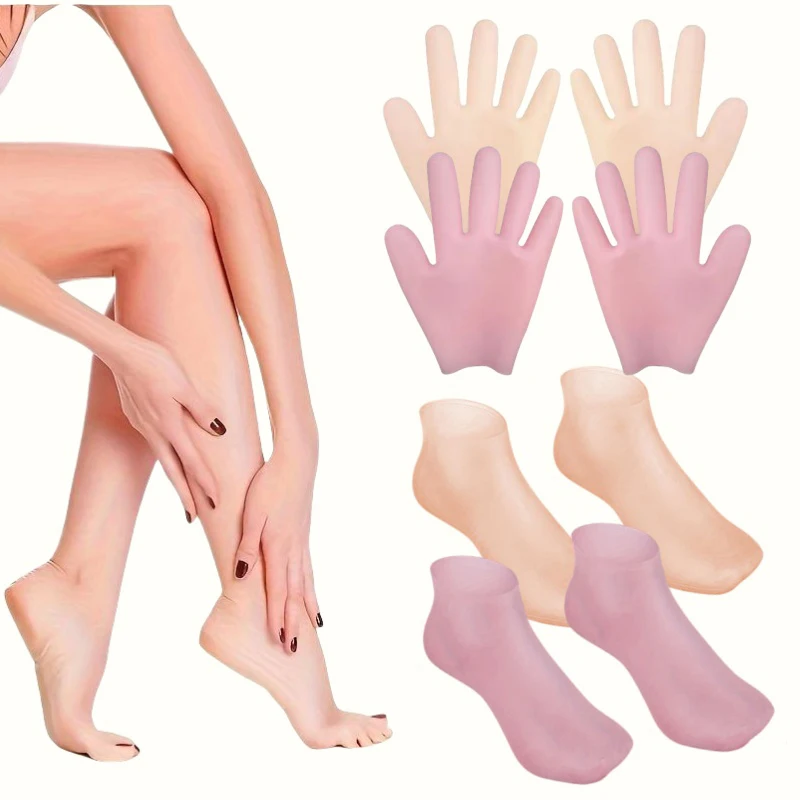 Silicone Moisturizing Gel Socks and Gloves Anti-Cracking Han