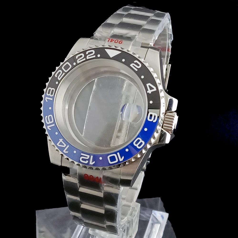 NH35 Case NH34 حافظة ساعة أوتوماتيكية للرجال حافظة من الفولاذ المقاوم للصدأ زجاج الياقوت مناسبة لملحقات ساعة الحركة NH35/NH34