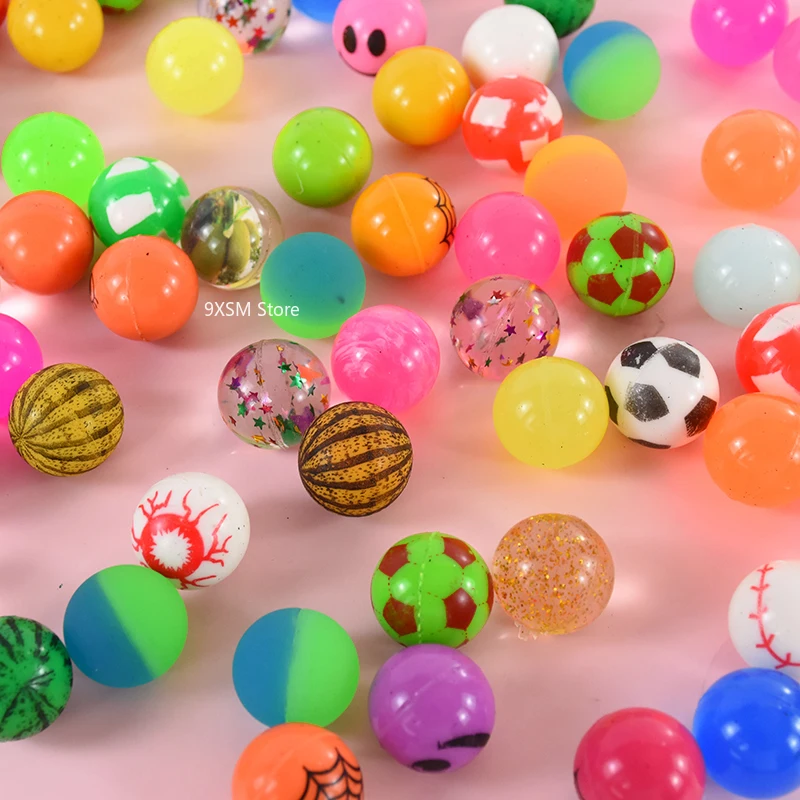 10/20Pcs Bouncy Ball ของเล่นเด็กวันเกิด Party Favors ของขวัญสําหรับผู้เข้าพัก 25 มม.ยาง Bouncing Ball Pinata Goody Bag Fillers รางวัล