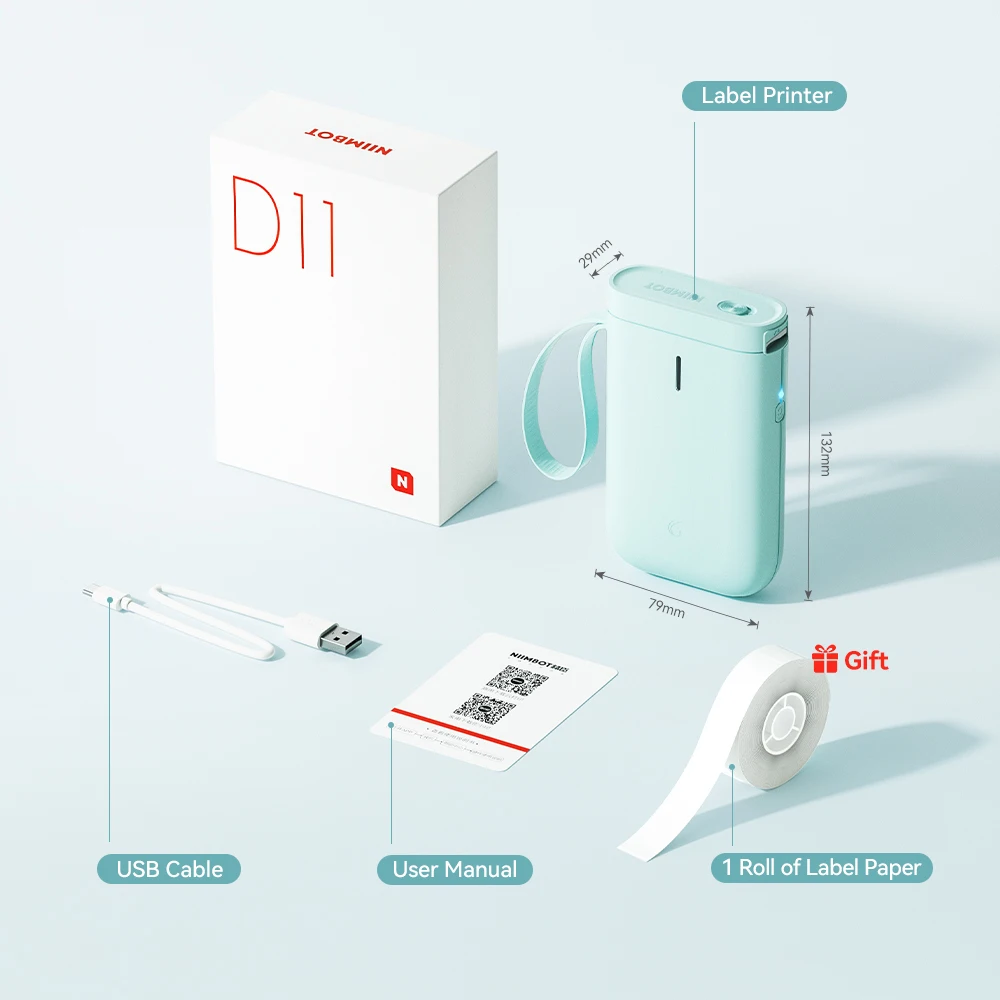 Niimbot D11 Mini Label Maker Wireless Bluetooth Thermal Label Printer Pocket Wireless Sticker Label Machine for Home Of image 6