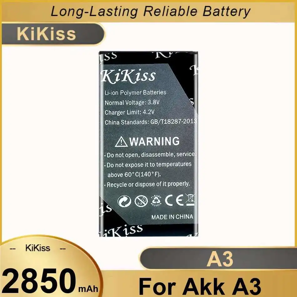 

2850Mah Stable Mobile Phone Battery Environmentally Friendly For Akk A3