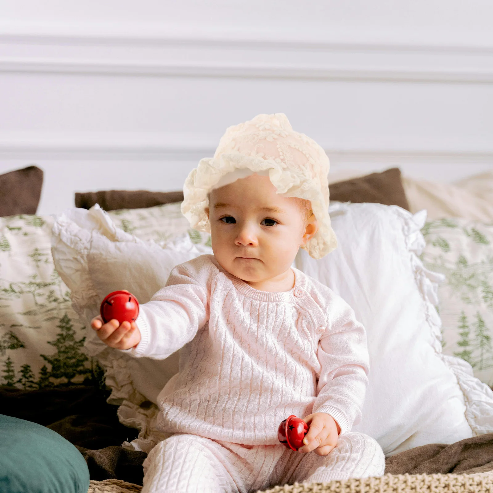 طفلة الدانتيل بونيه الرضع Sunhat تنفس خفيفة الوزن الصيف قبعة الأميرة نمط اللعب في الهواء الطلق الطفل بونيه المولود الجديد قبعة