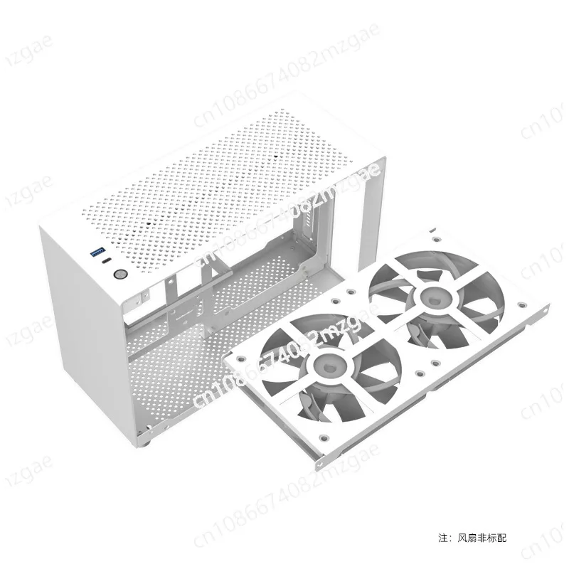 GU7 A4 ITX Aluminum Case White Tempered Glass 2MM Thick Frame Mesh Side Panel Mini PC