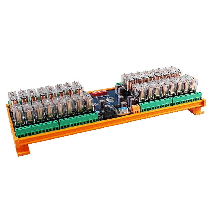 

Aoshangming 32 Channel RS485+232 Relay Module Modbus Rtu DO Board 16A Relay for Remote Control