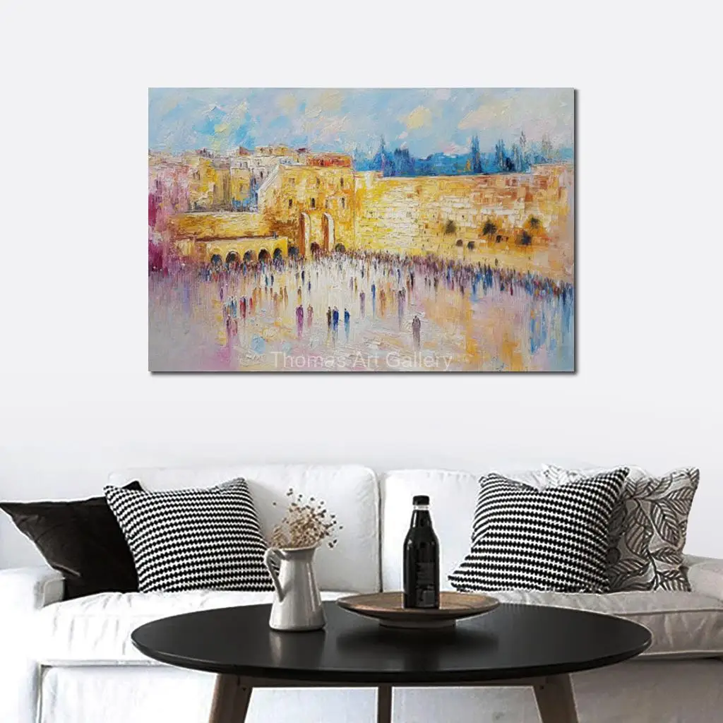 Jewish Jerusalem Canvas Print Western Wailing Wall Modern Painting Landscape Hd Printed Posters Pictures for Dining Room Decor