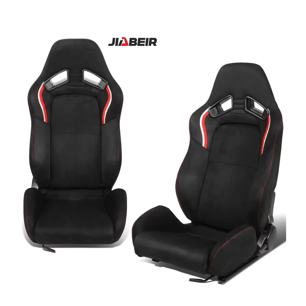 

Гоночные сиденья JIABEIR 1052, одна пара, с регулировкой, из черной замши, с возможностью нанесения логотипа
