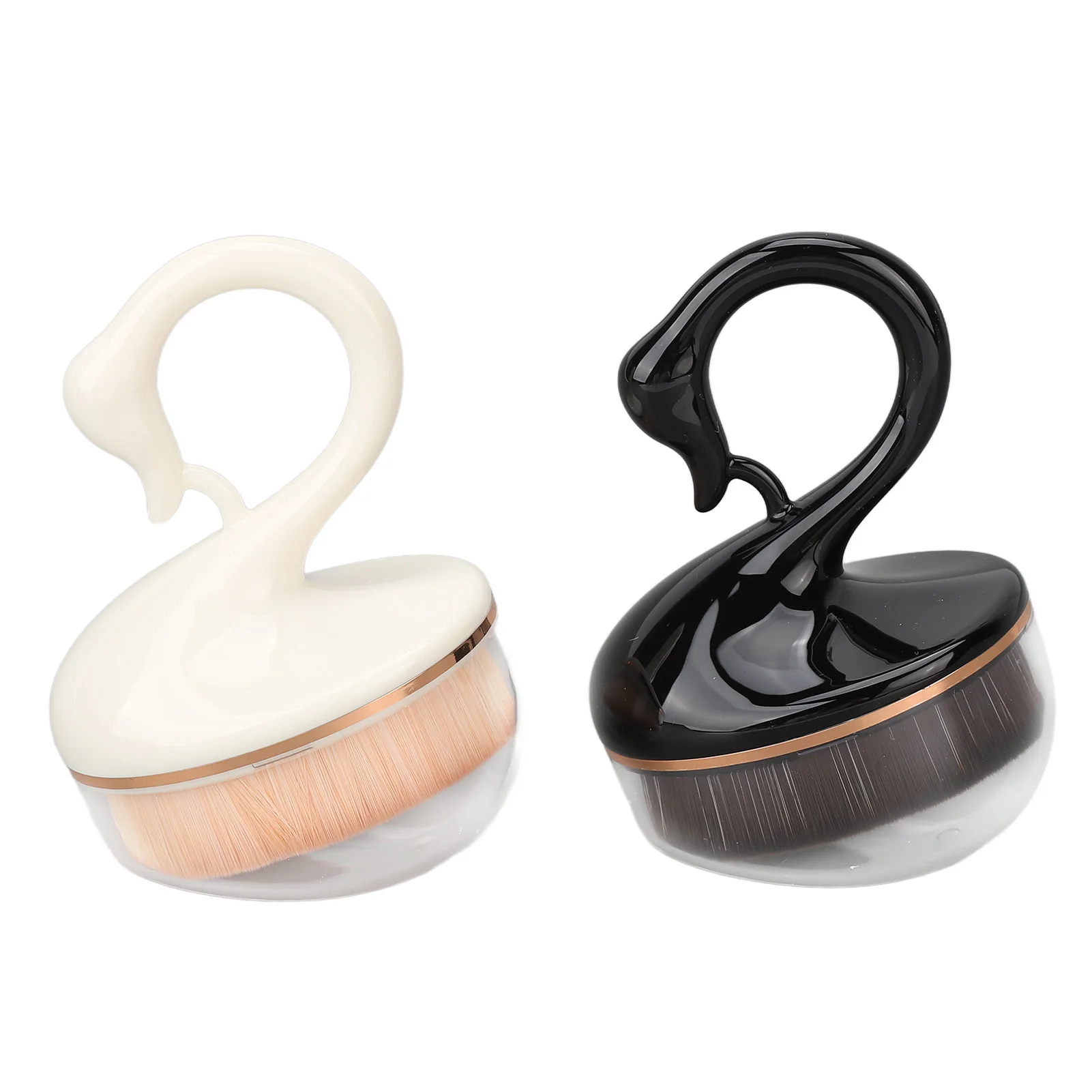 ZK40 2pcs Nail Dust Remover Brush Home Salon Portable Exquisite Fashionable Nail Powder Cleaner Brush Set