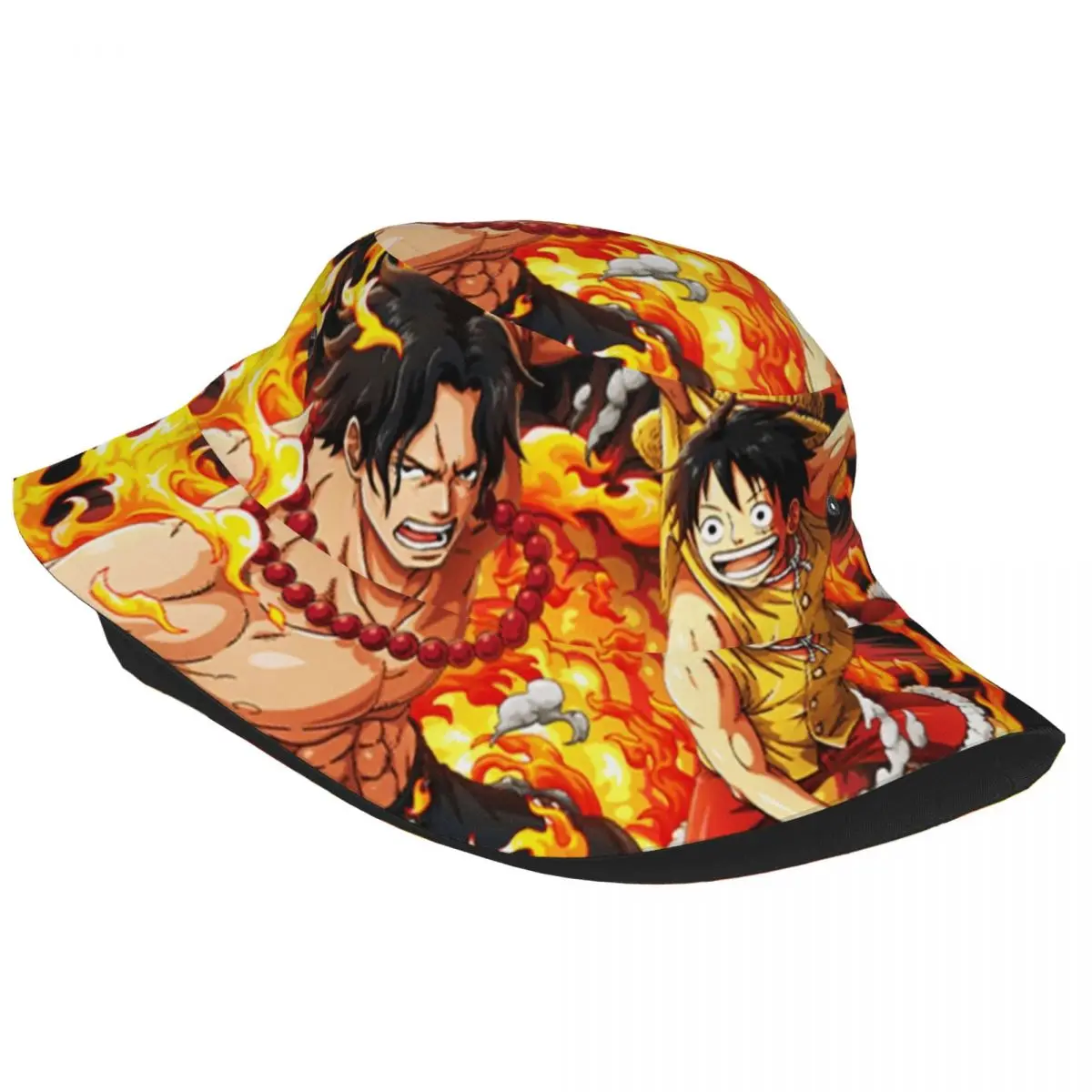 Women Bucket Hats Vinsmoke Sanji Monkey Luffy Travel Headwear Packable Vacation Fishing Fisherman Hat One Piece Panamka