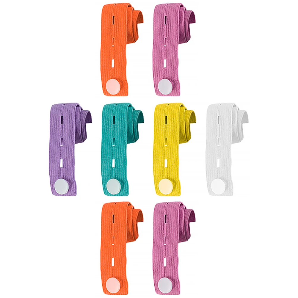 

8pcs Clothes Storage Belts Adjustable Closet Wardrobe Organizing Travel Straps Fold Socks Underwear Elastic Bands Laundry