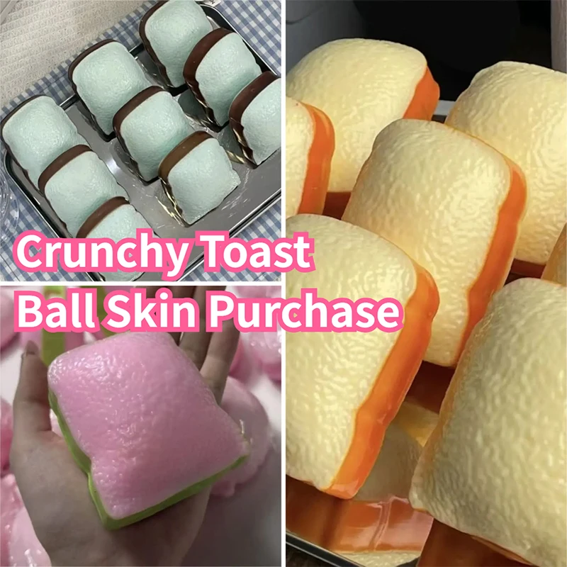 Funny Crunch Toast Squishy Pinch Slow Rebound Soft Office Home Decoration Asmr Sensory Decompression Pressure Ball Perfect Gifts