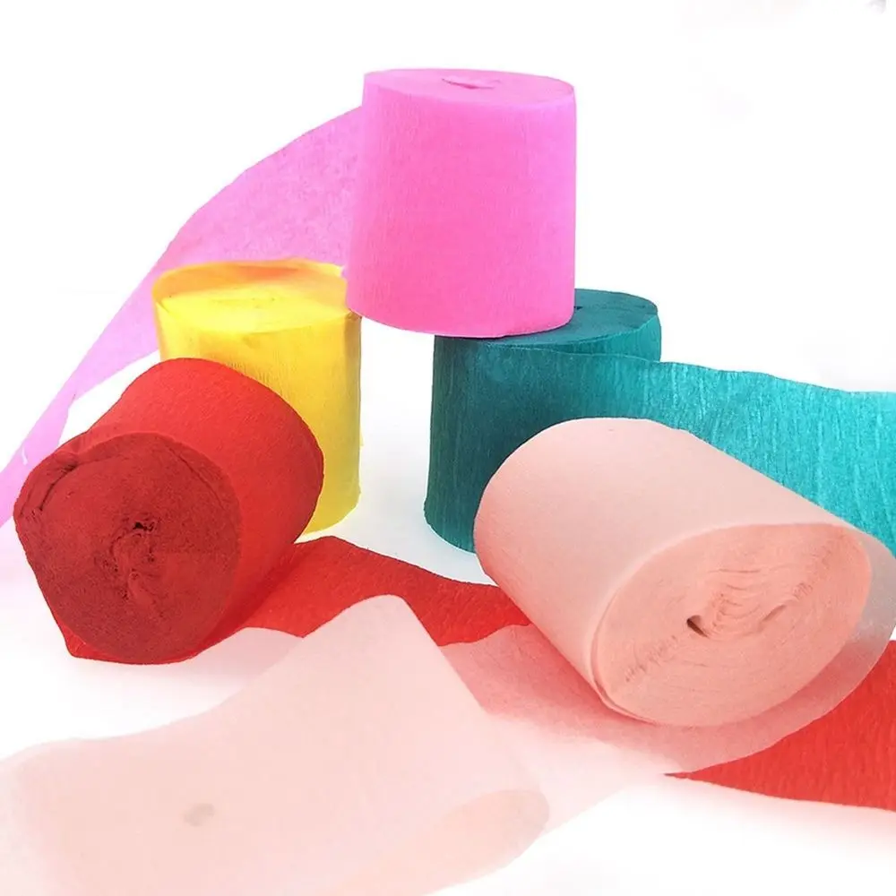 Scrapbooking Wrapping Children Decoration Ceremony Birthday Party Streamer Roll Crinkled Papers Craft Crepe Paper