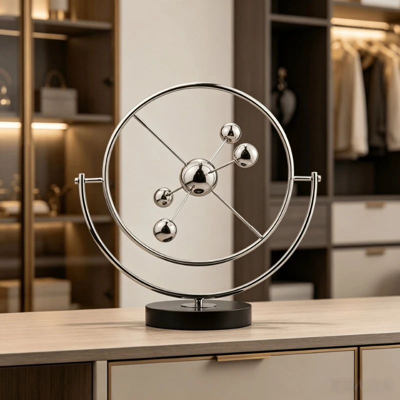 Simple rotating ring display cabinet Decorative living room display cabinet Crafts wall cabinet Household display cabinet