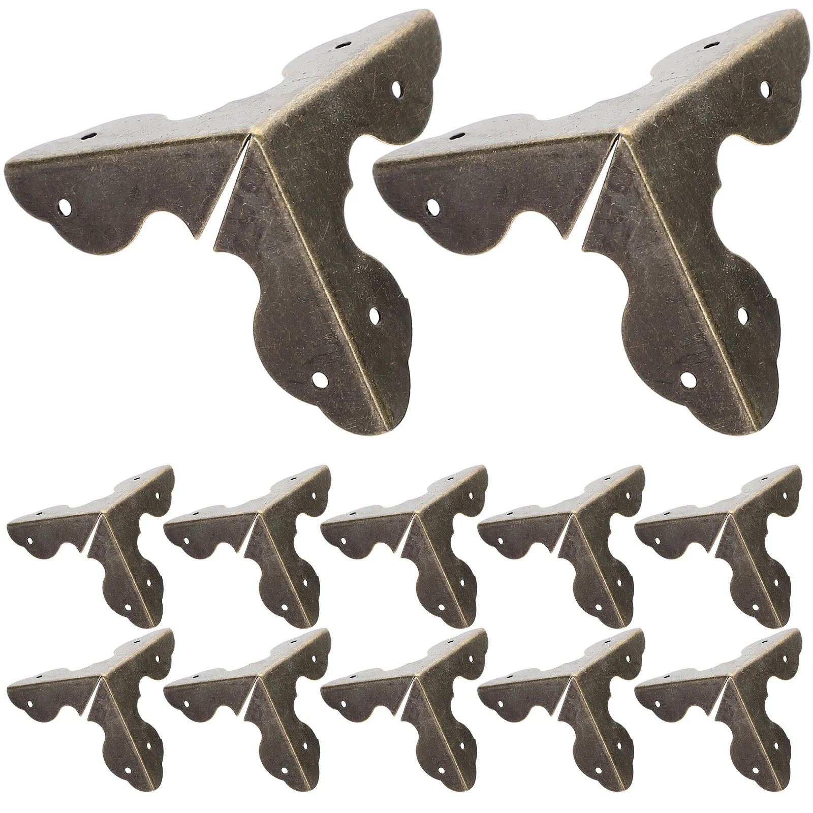 

20pcs Wooden Box Corner Protectors Metal Style Edge Guards For Furniture Jewelry Case Retro Box Safety Bumpers