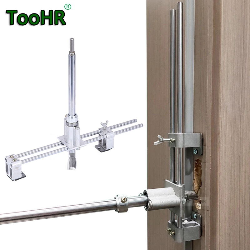 Kit Abridor de Fechadura de Porta de Madeira Kit Lock Mortiser Slotter Jig Key Hole Guia de Perfuração Sistema Ferramentas de Carpintaria