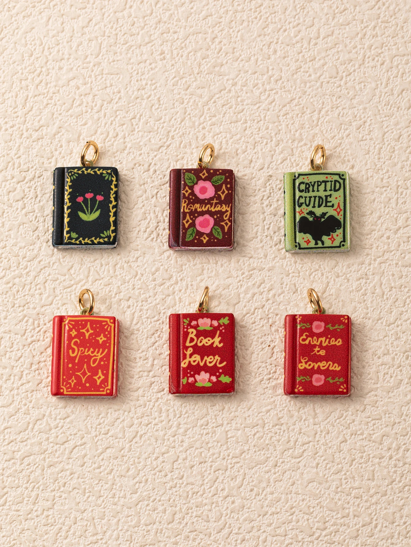 Einfacher und vielseitiger, beliebter Rosenstern-Magiebuch-DIY-Anhänger für die Schmuckherstellung – Detail 3