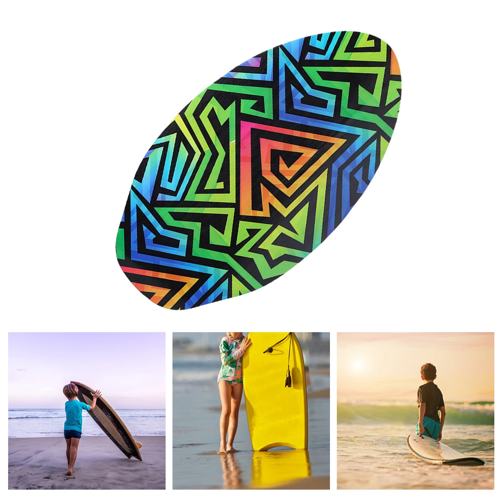 30 inch  Shallow Water Beach Skimboard Universal Sand Board Small Surfboard Water Sports Equipment for Unisex Teens Boy Girls