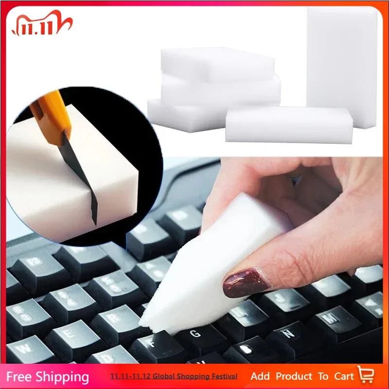 

10Pcs Magic Sponge Cleaner Multi-functional Melamine Cleaning Sponge for Kitchen Dish Pot Household Bathroom Cleaning Tool