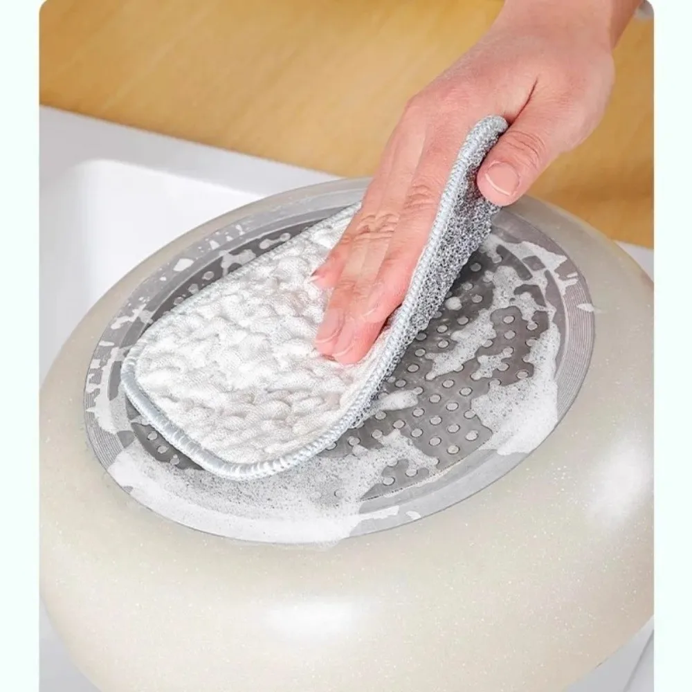 5Pcs Double-Side Dishwashing Sponge Reusable Non-Stick Oil Kitchen Cleaning Cloths Efficient Cleaning Multi-purpose