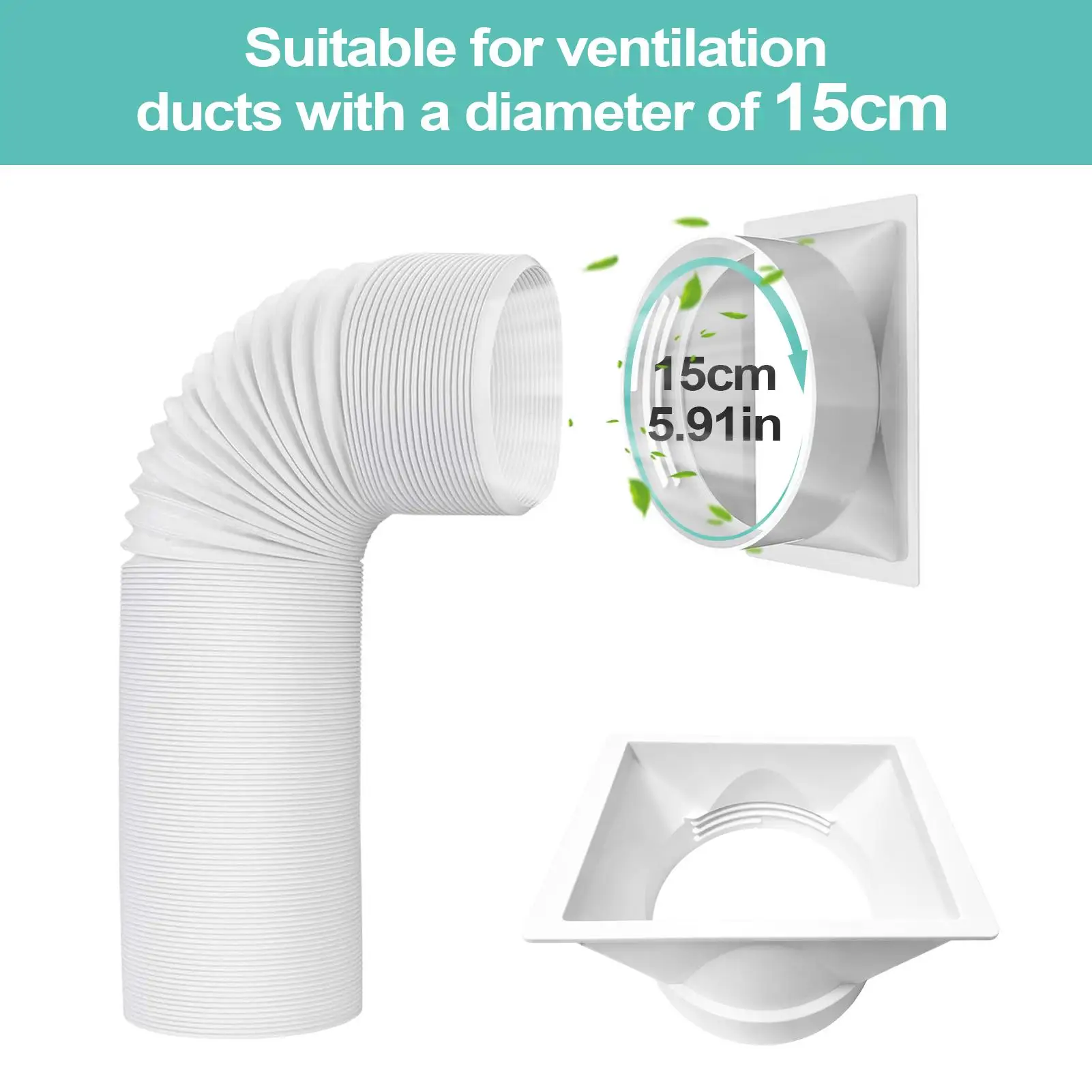 15cm Mobile AC Exhaust Duct Adapter For Portable Air Conditioning Hose Connector Mobile Air Conditioning Exhaust Pipe Join
