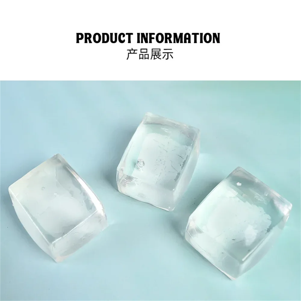 Przezroczyste kostki lodu Miękki TPR Wolno powracający do kształtu Brokatowa kulka maltosowa Zabawka do ściskania Antystresowa elastyczna kulka do ściskania Dekompresyjna