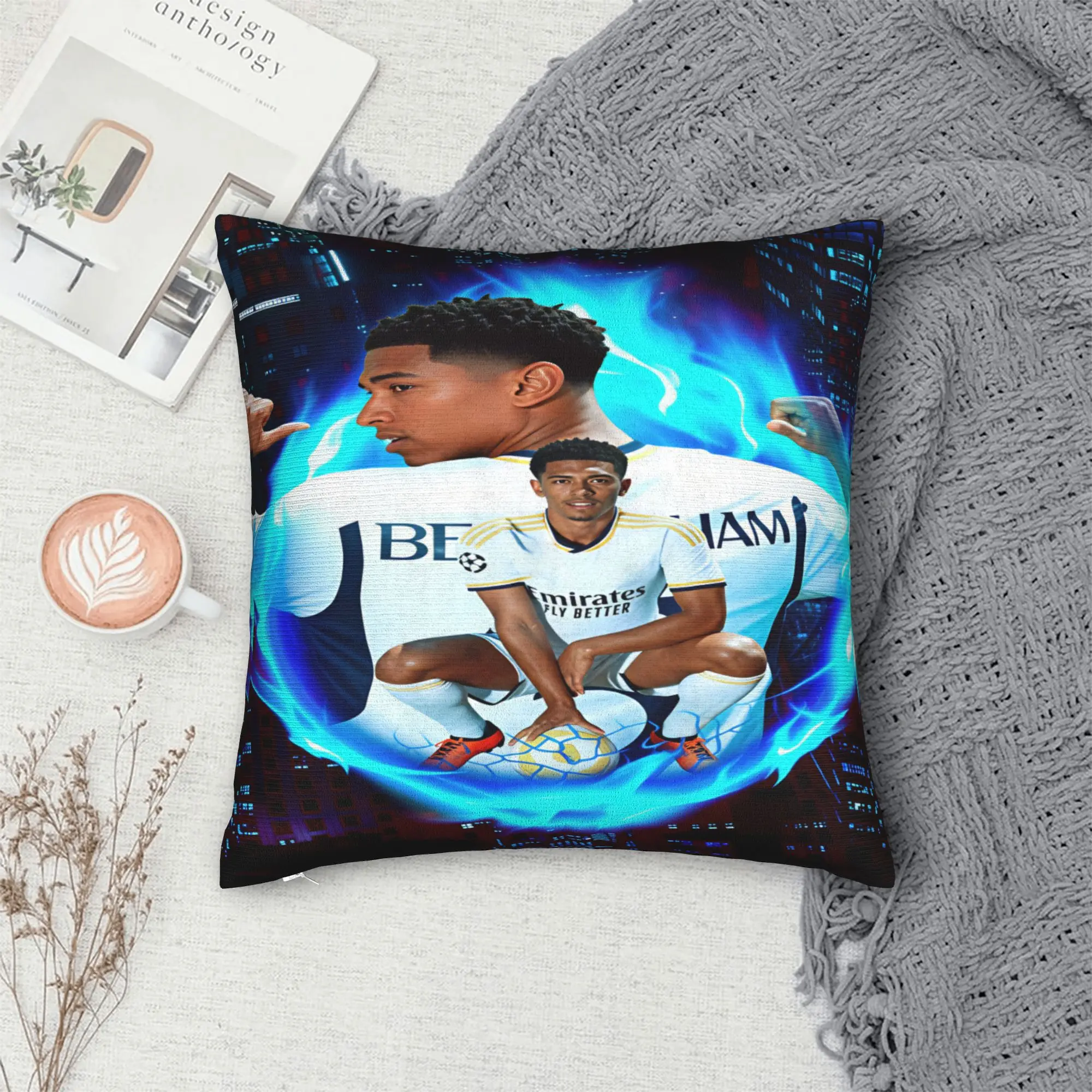 Bellinghams England Football Pillowcases  Kawaii Pillow Case For Living Room Sofa Design Pillow Cover
