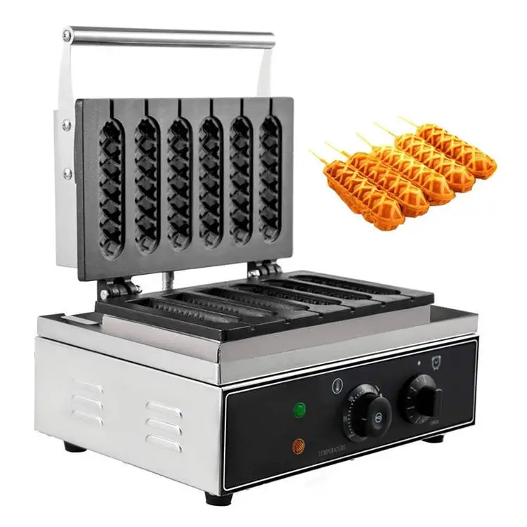 Professional Commercial Snack Hot Dog Waffle Maker Stick Waffle Iron Hot Dog Waffle Making Machines