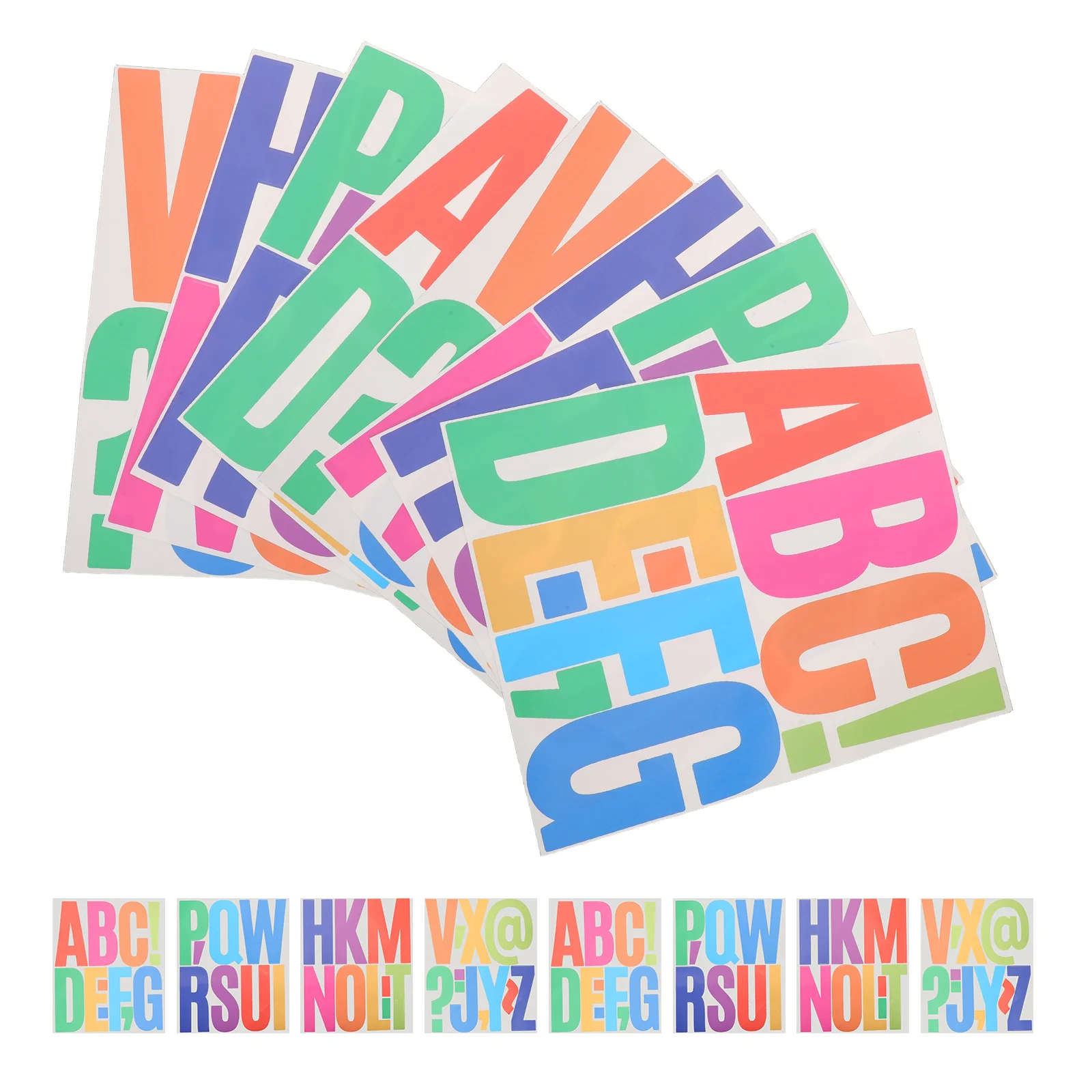 

16 Sheets Waterproof Letter Sticker Decal Decor Decals Wall Alphabet Stickers for Kids Applique Craft Letters