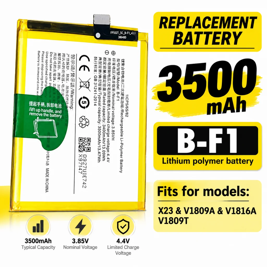 B-F1 3500mAh Lithium Battery Cell Replacement for Vivo X23 V1809A/V1816A/V1809T Mobile Phone Repair Battery Replacement