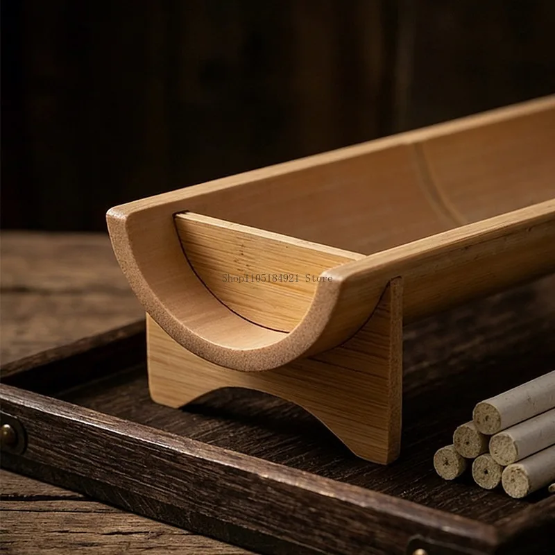 27CM Bamboo Incense Stick Rack Aromatherapy Stove Home Zen Room Meditation Soothes Body Mind Purification Incense Burning Tool