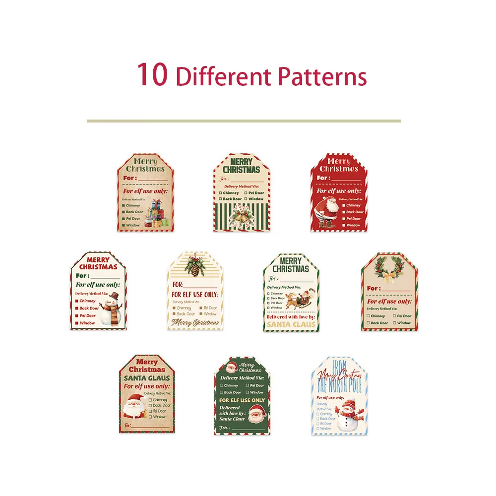 500 szt. Prezent na Boże Narodzenie naklejki w rolce wykwintne dekoracje na prezenty świąteczne naklejka z imieniem i nazwiskiem materiały do ​​ręk wodoodporne