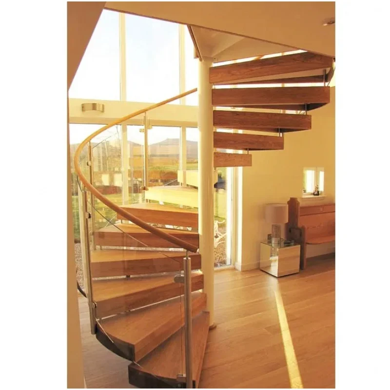 custom.Custom Design Steel Stairs Interior Staircase With Wood Tread and Railing