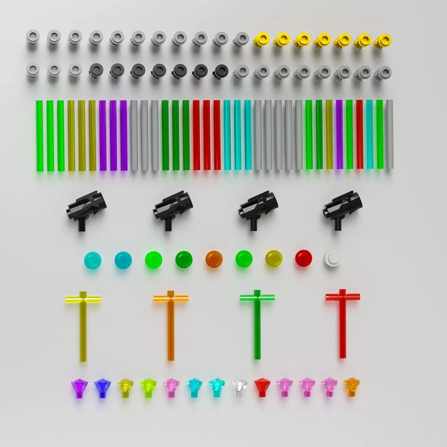 Hot MOC Space Wars Light Saber Weapon Sword Lightsabered Parts Accessories Building Blocks Toys for Children Kids Gifts