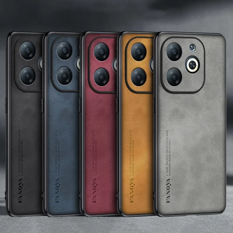 

EUCAGR для Tecno Spark 20 20C POP 8, роскошный чехол для телефона из искусственной кожи для Tecno Spark GO 2024, задняя крышка, матовая полная защита