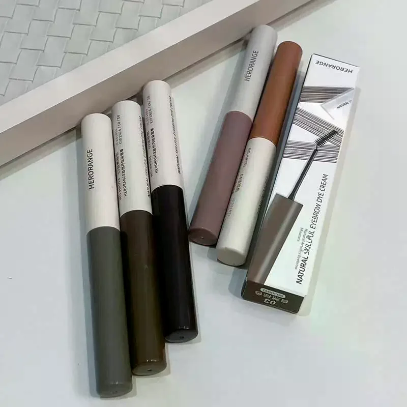 HERORANG 눈썹 강화 염색 젤 틴트 방수 오래 지속되는 빠른 건조 염색 브로우 타투 틴트 크림 브로우 메이크업 화장품