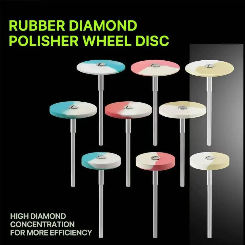 

☛Rubber Diamond Polisher Wheel Disc Set High Diamond Concentration For Nail Art Jewelry Metal Polish