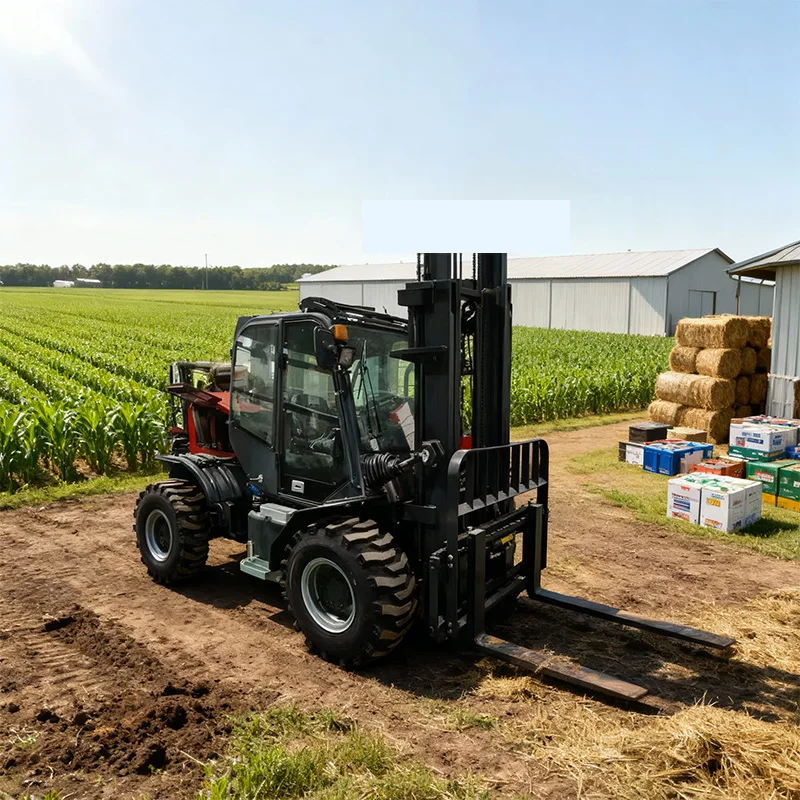 Best Price 4x4 All Terrain 3.5 Ton Diesel Forklift Mast Low Consumption Compact All-Terrain Forklift for Farm/Construction