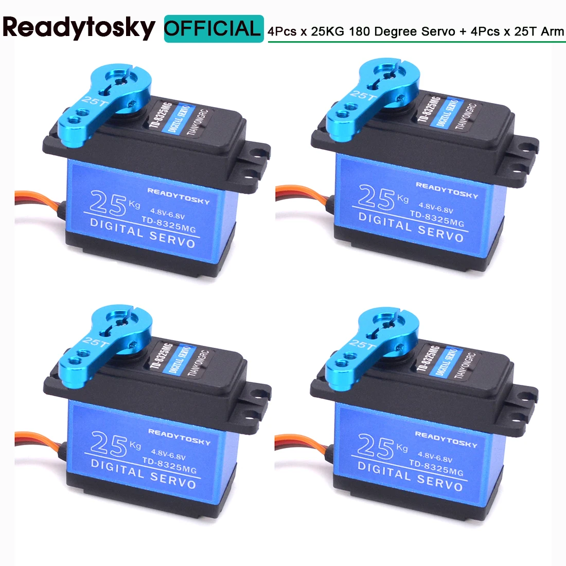 

20kg TD8120MG / 25kg TD8325MG High Torque Coreless Motor Servo Waterproof Digital 180 Degree Servo Use with Remote Control