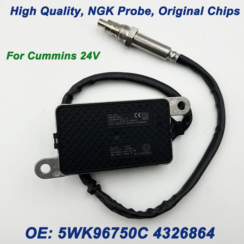 

for Cummins 24V 5WK96750C 4326864 A2C95992900 High Quality Chips N-GK Probe Nitrogen Oxygen Nox Sensor 2872943 1710806 A045S158