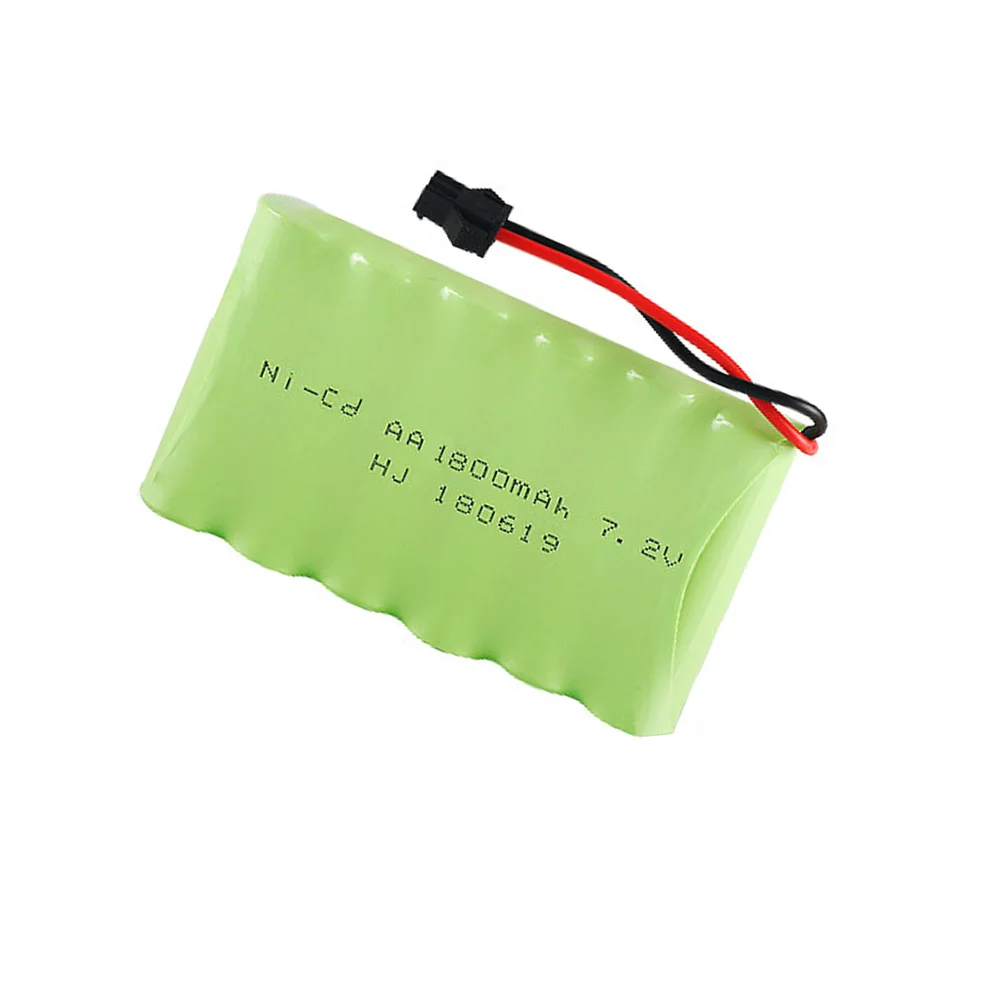 7.2V 1800mAh Ni-CD Battery 6x AA 7.2V battery Pack High Quality toys battery for RC car ship robot gun tank truck battery group