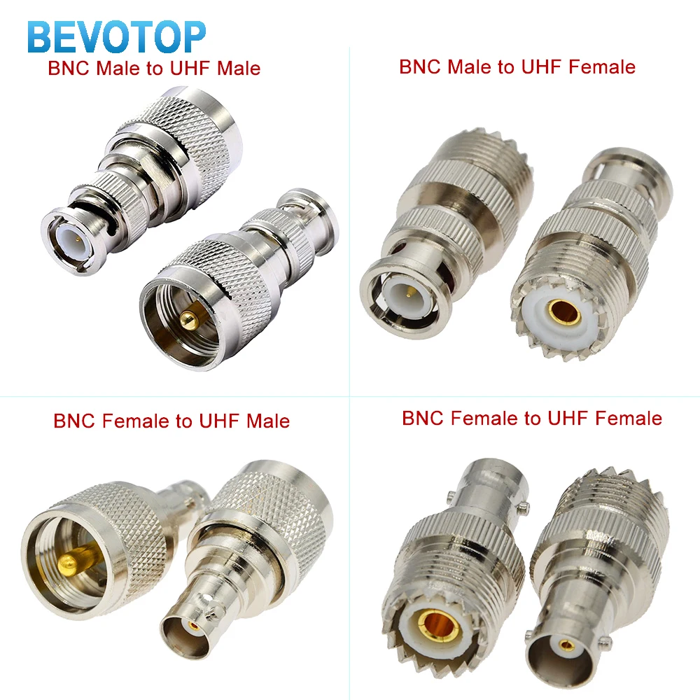 1Pcs SO239 PL259 UHF Male Female To BNC Male Female Connector Q9 BNC To UHF PL259 SO239 Right Angle Coax Fast Delivery Copper